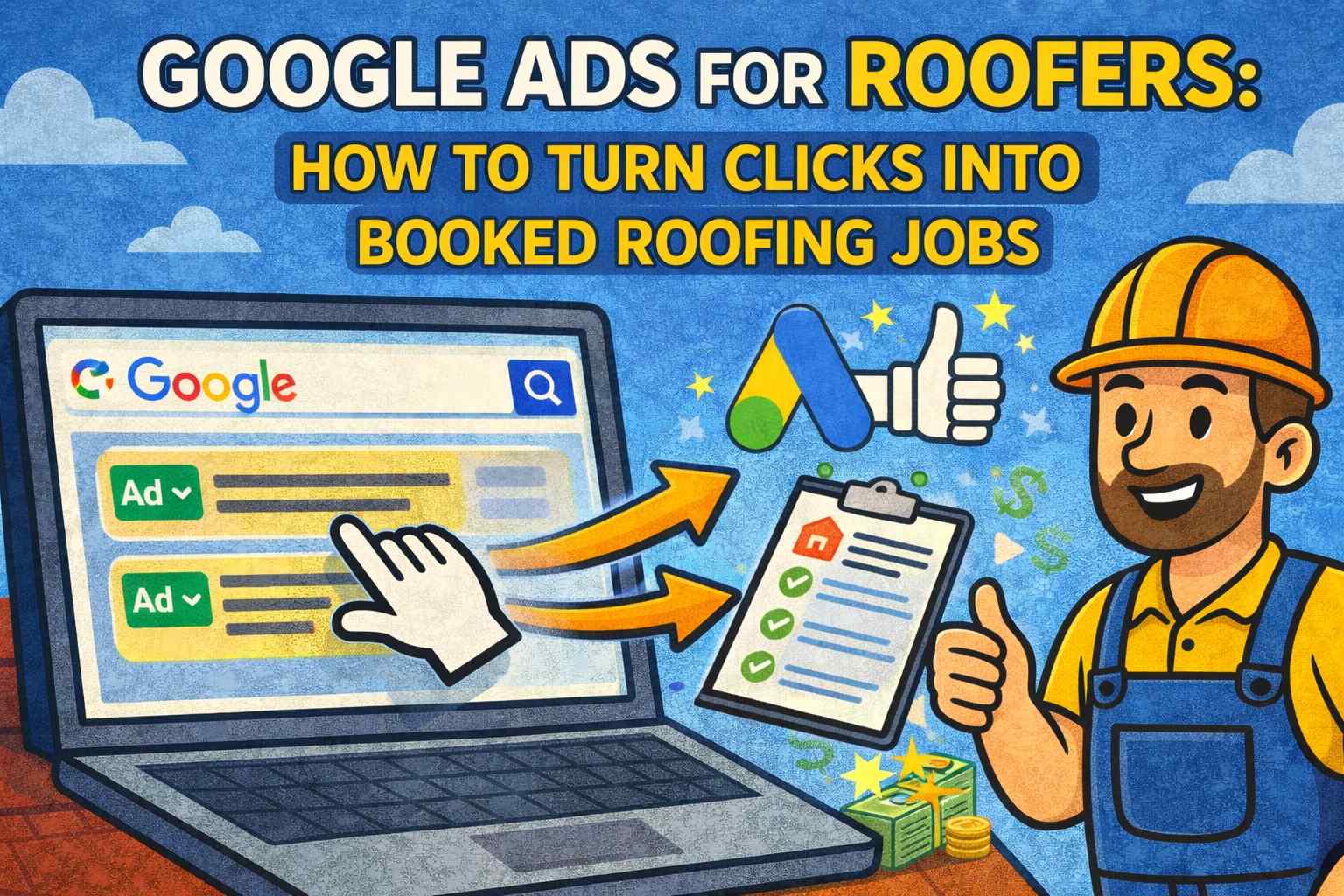 Google Ads for Roofers: How to Turn Clicks into Booked Roofing Jobs