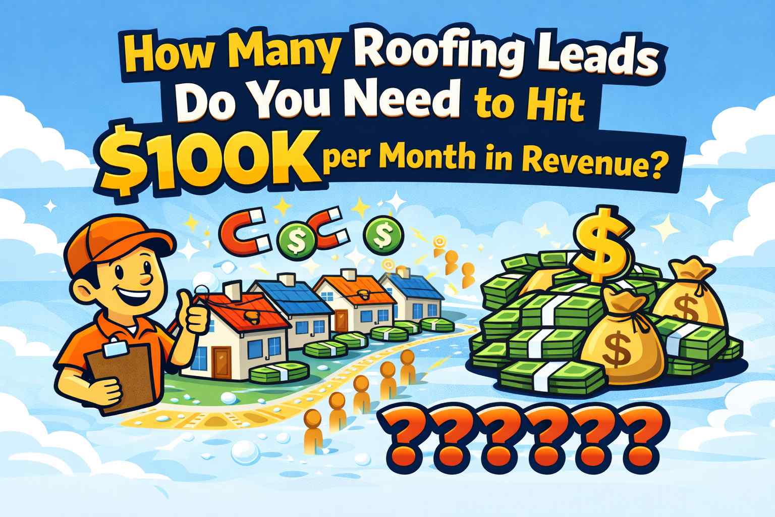How Many Roofing Leads Do You Need to Hit $100K per Month in Revenue?